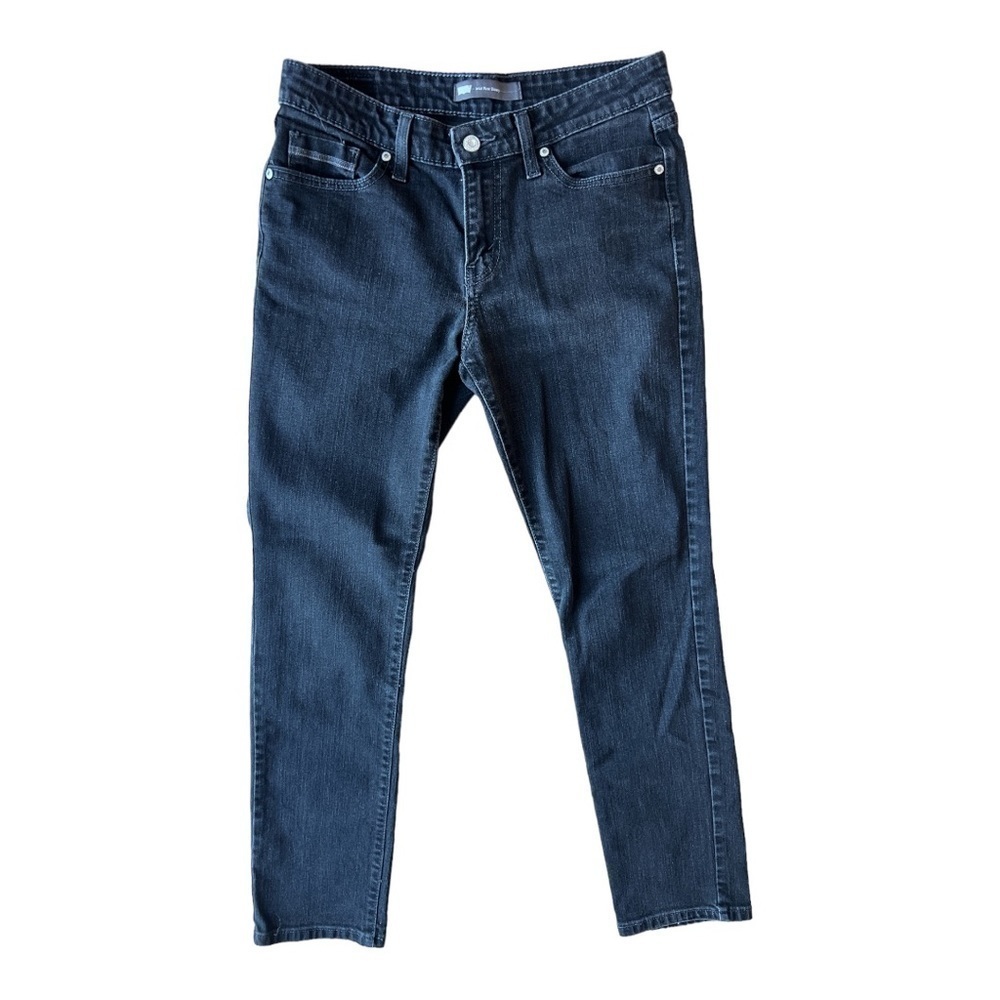 Levi’s Women’s Mid Rise Skinny 5 Pocket Black Denim Jeans, Size 8